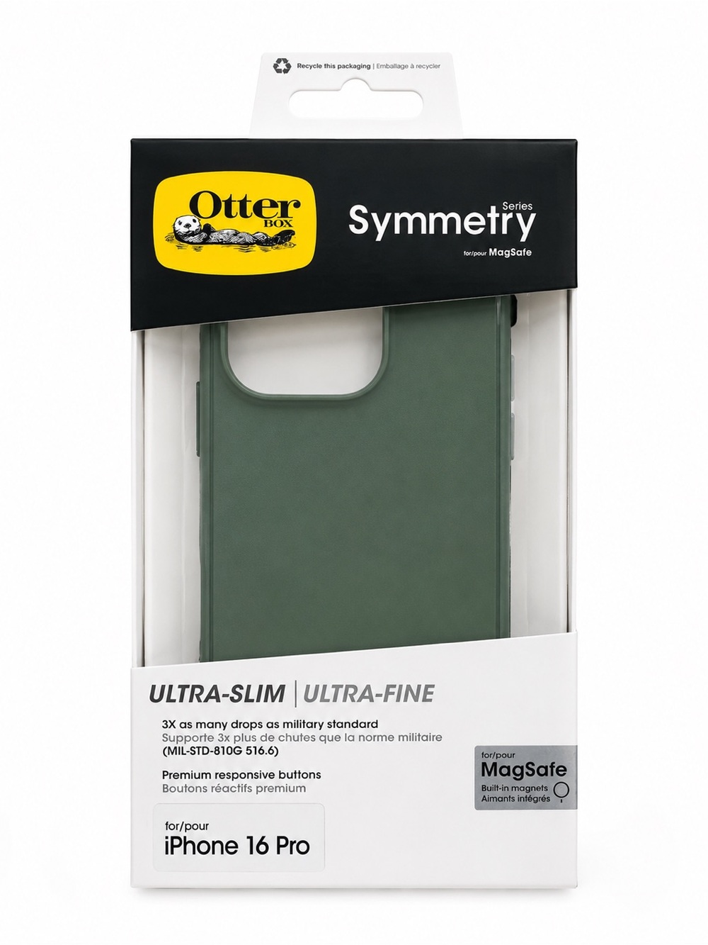 OtterBox Symmetry Series MagSafe Case for iPhone 16 Pro - Forest Green